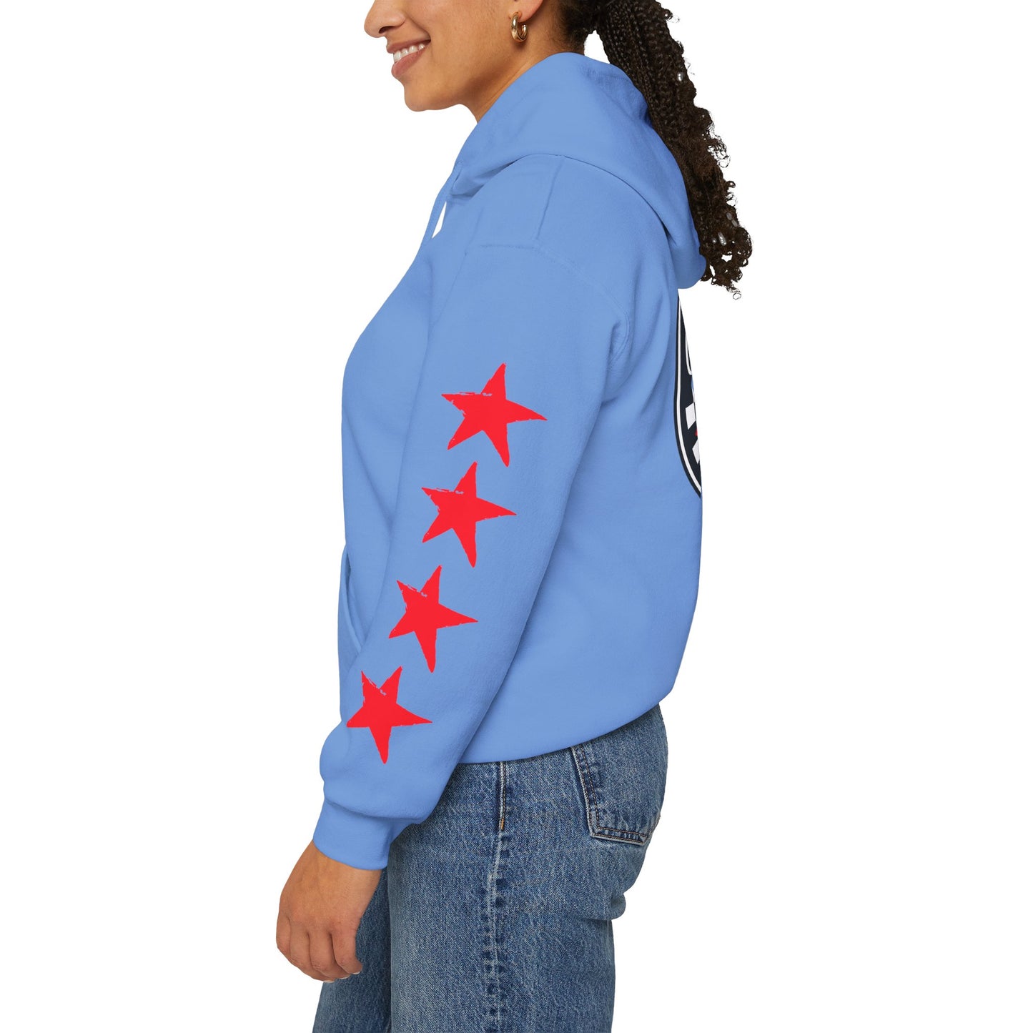 CaliPride Checkered Star Emblem Hoodie | CaliPride Clothing white logo
