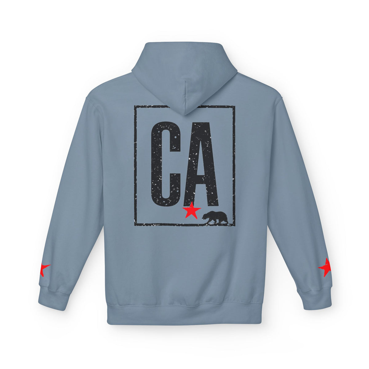 Surf & Beach Collection - CA State Bear Graphic Hoodie, Black logo - CaliPride Clothing