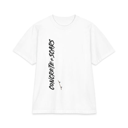 Concrete & Scars Skatewear Collection - Concrete Scars + Skateboard, Graphic T‑Shirt — CaliPride Clothing