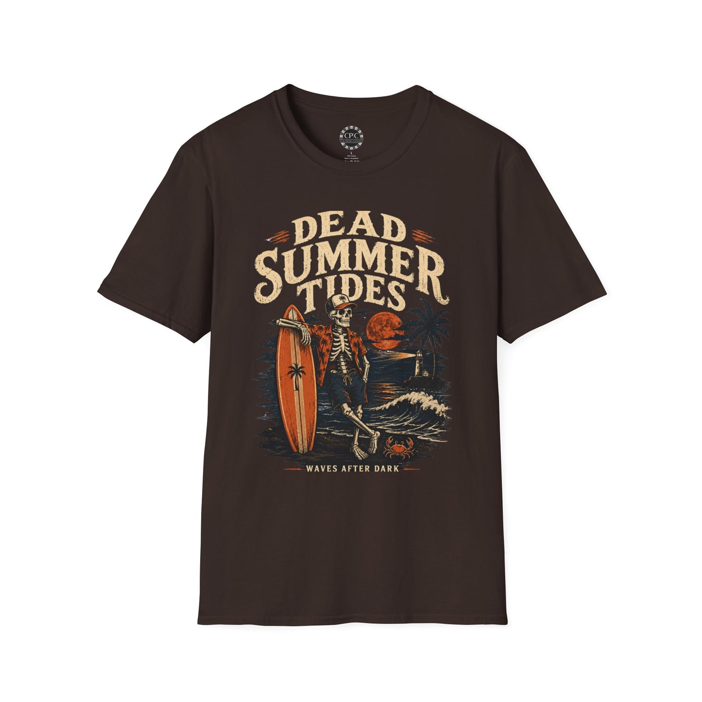 Skate & Surf Collection - Vintage Dead Summer Tides Graphic T-Shirt — CaliPride Clothing