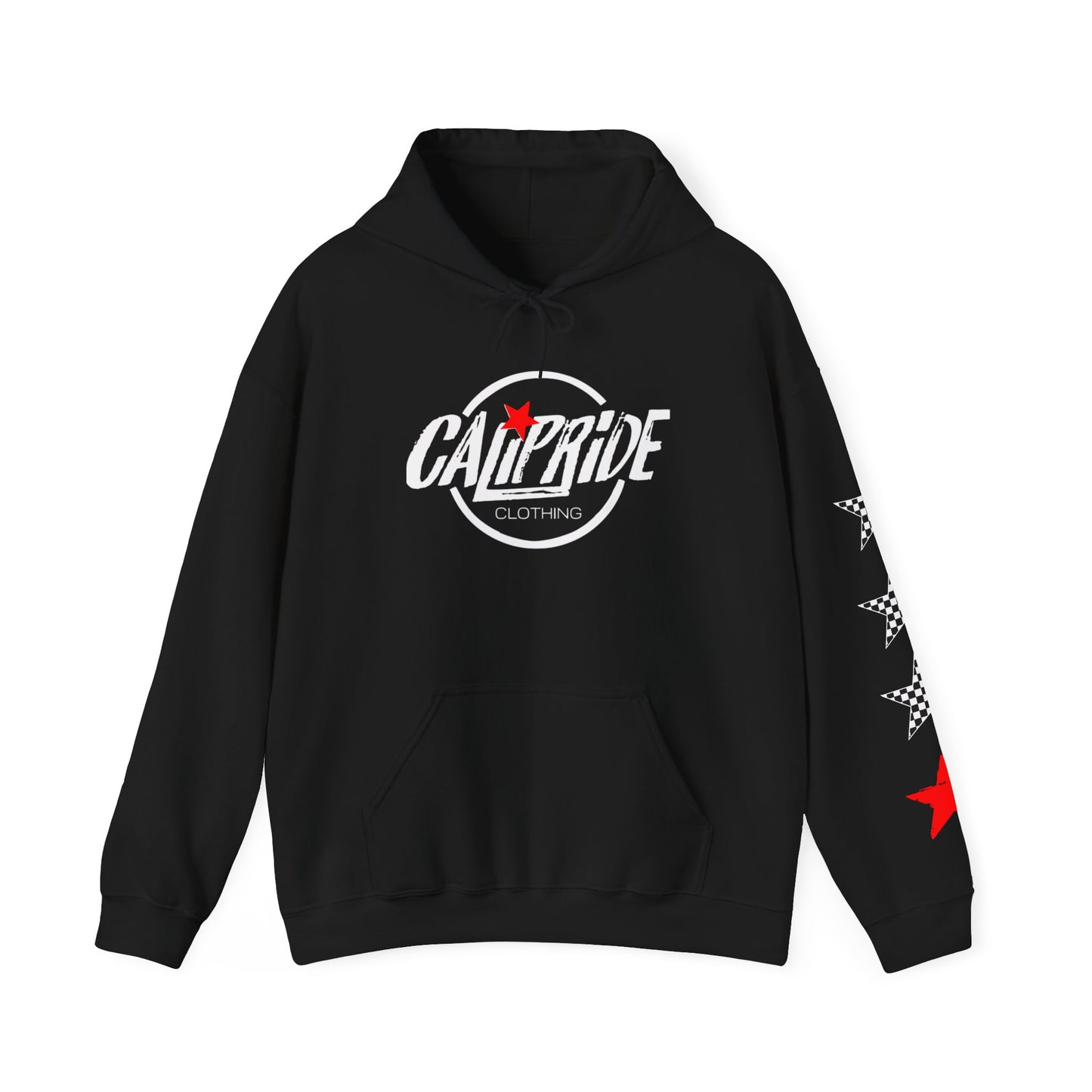 'West Coast Vibe', Checkered Sugar Skull & Stars Hoodie - CaliPride Clothing