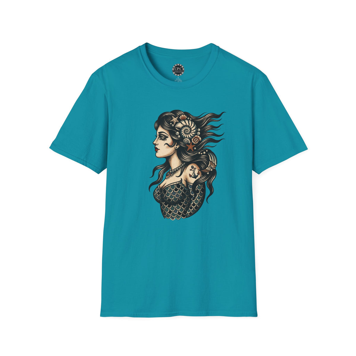 Pacific Works Collection - Vintage Mermaid Graphic T-Shirt — CaliPride Clothing