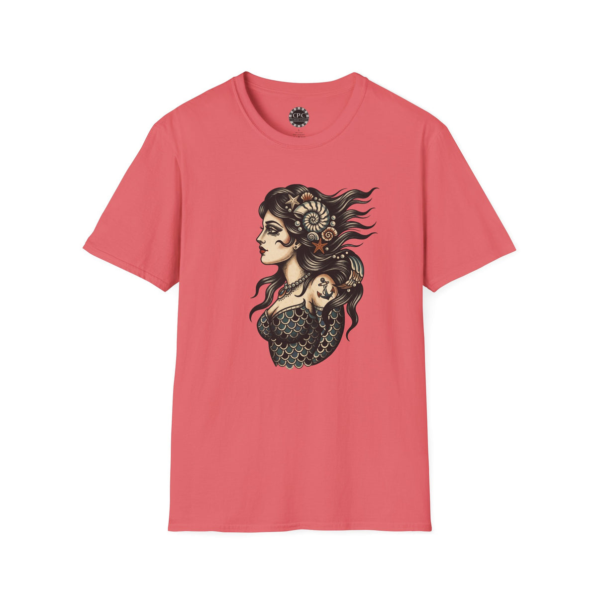 Pacific Works Collection - Vintage Mermaid Graphic T-Shirt — CaliPride Clothing