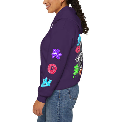 Skate & Surf Collection - Neon Skizzy Skater Graphic Hoodie, multiple colors | CaliPride Clothing