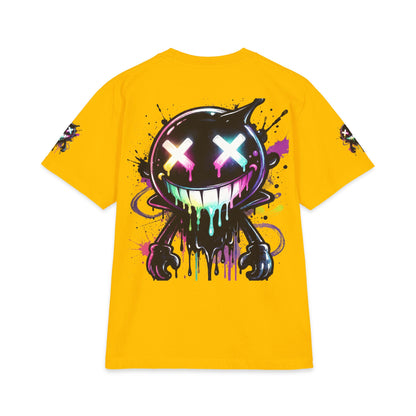 Urban Underground Collection - Neon Drip Smiley, Graphic 4-way T Shirt - CaliPride Clothing