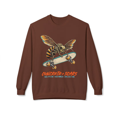 Concrete & Scars Collection - Bee Shredder, Graphic Sweatshirt — CaliPride Clothing