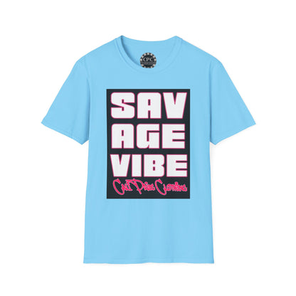 "Savage Vibe Graffiti Block" Series, Neon Pink outlined logo w black — CaliPride Clothing