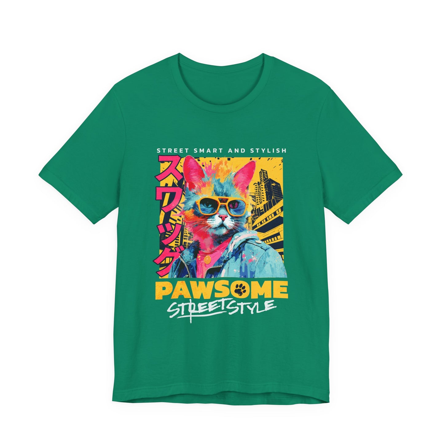 Urban Underground Collection - Who's Pawsome Urban Cat, Graphic T Shirt - CaliPride Clothing