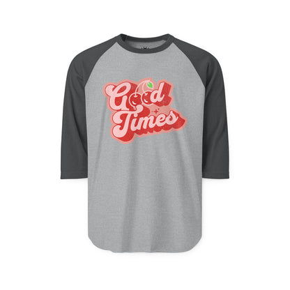 Skate & Surf Collection - Vintage Good Times Cherries, Graphic Raglan Tee — CaliPride Clothing