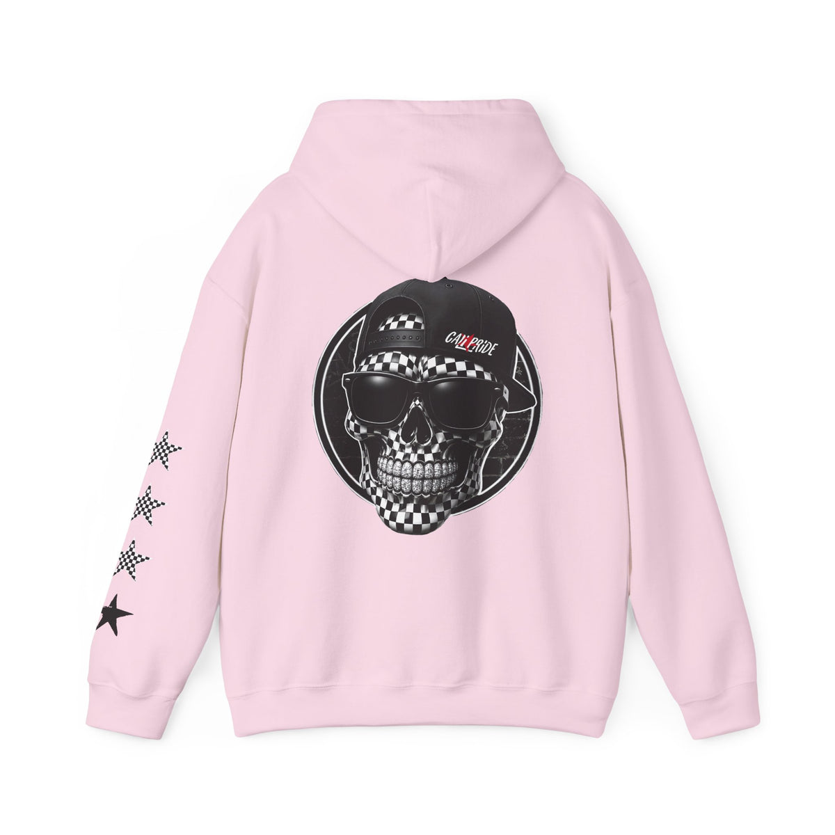 Urban Underground Collection | West Coast Vibe series - Checkered Sugar Skull & Stars Hoodie - CaliPride Clothing