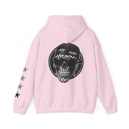 Urban Underground Collection | West Coast Vibe series - Checkered Sugar Skull & Stars Hoodie - CaliPride Clothing