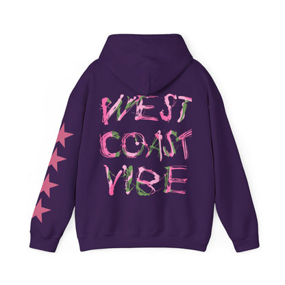 'West Coast Vibe' Hoodie, multicolor w Stars, Graphic Hoodie | CaliPride Clothing