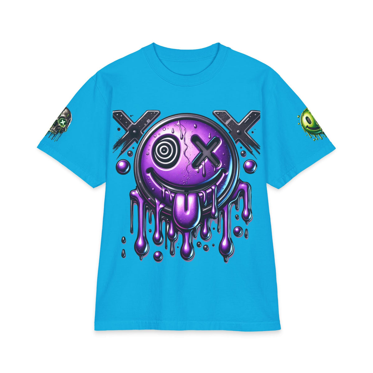Urban Underground Collection - Neon Drip Drooly, Graphic 4-way T Shirt - CaliPride Clothing