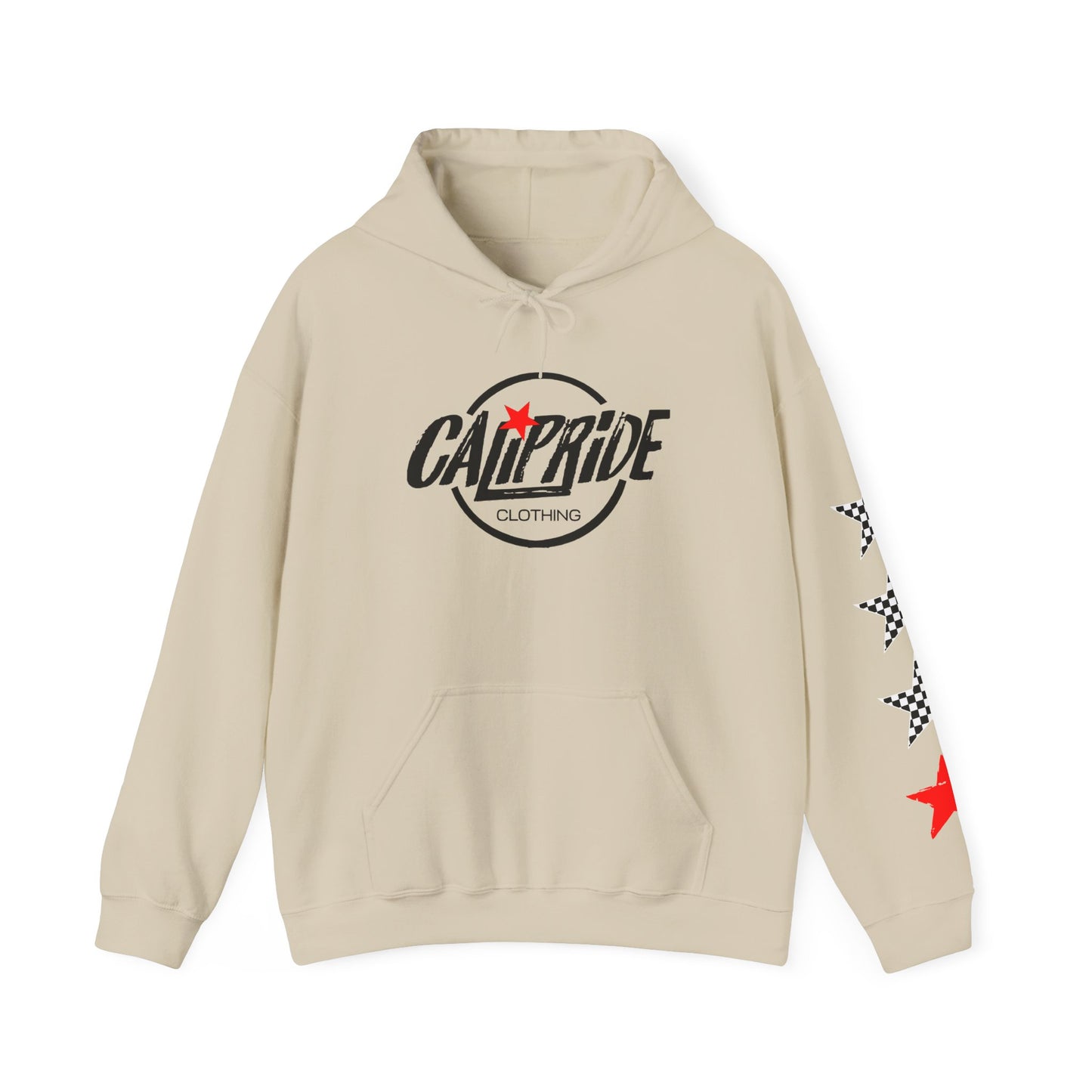'West Coast Vibe', Checkered Sugar Skull & Stars Hoodie - CaliPride Clothing