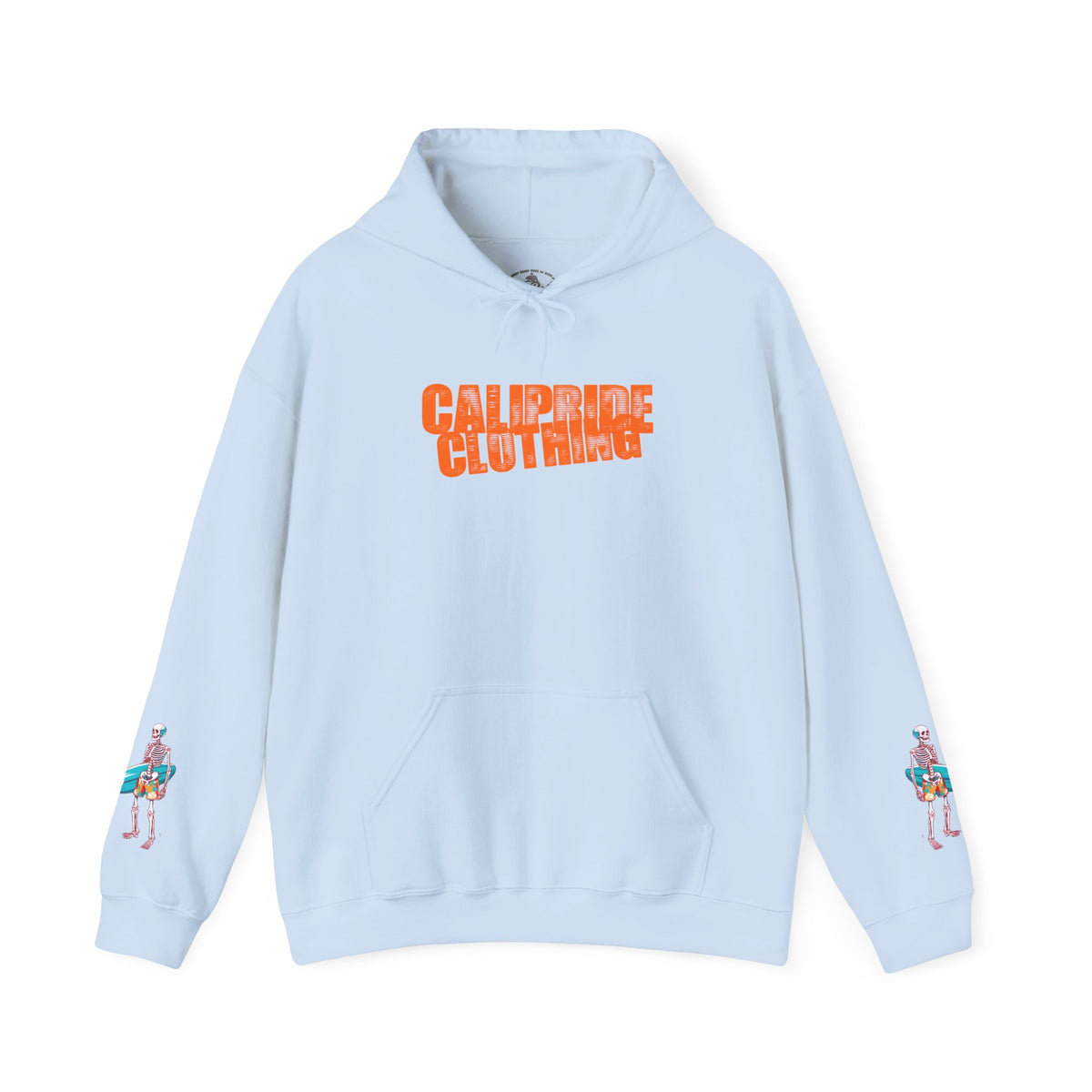 Surf & Beach Collection - Skeleton Sunset Surfer, Graphic Hoodie - CaliPride Clothing