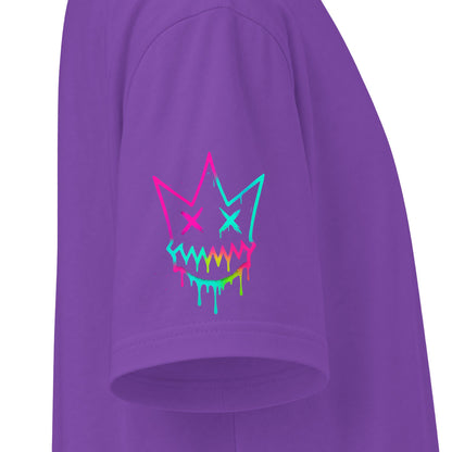 Urban Underground Collection - Neon Drip, Crown Face, Graphic 4-way T Shirt - CaliPride Clothing