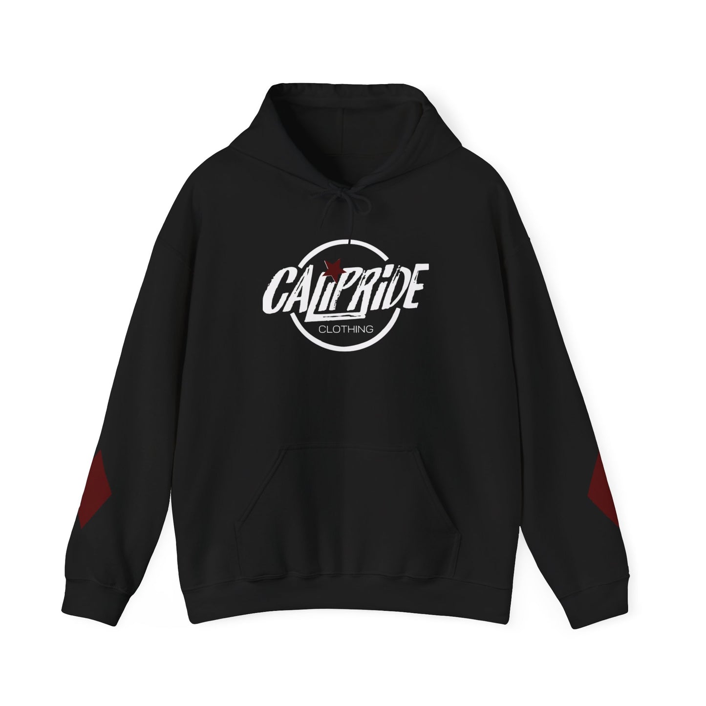 'West Coast State of Mind' Diamond & Hearts Skull, Graphic Hoodie - CaliPride Clothing
