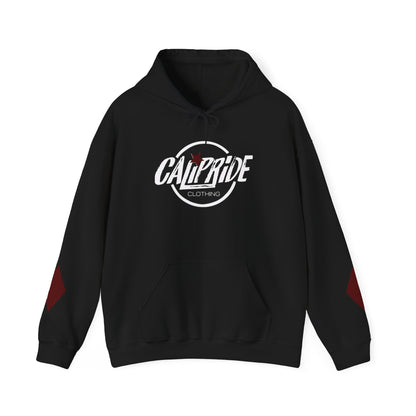 'West Coast State of Mind' Diamond & Hearts Skull, Graphic Hoodie - CaliPride Clothing