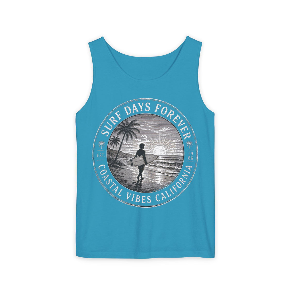 Surf & Beach Collection | Ocean Vibes Series - Surf Days Forever, Tank top - CaliPride Clothing