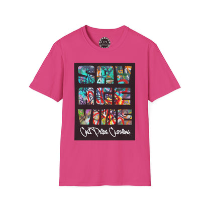 "Savage Vibe Graffiti Block" Series, Multi-color Graffiti w white logo — CaliPride Clothing