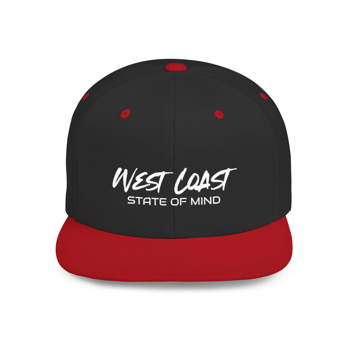 Urban Underground Collection - West Coast State Of Mind, Flat Bill Snapback Hat, Embroidered - CaliPride Clothing