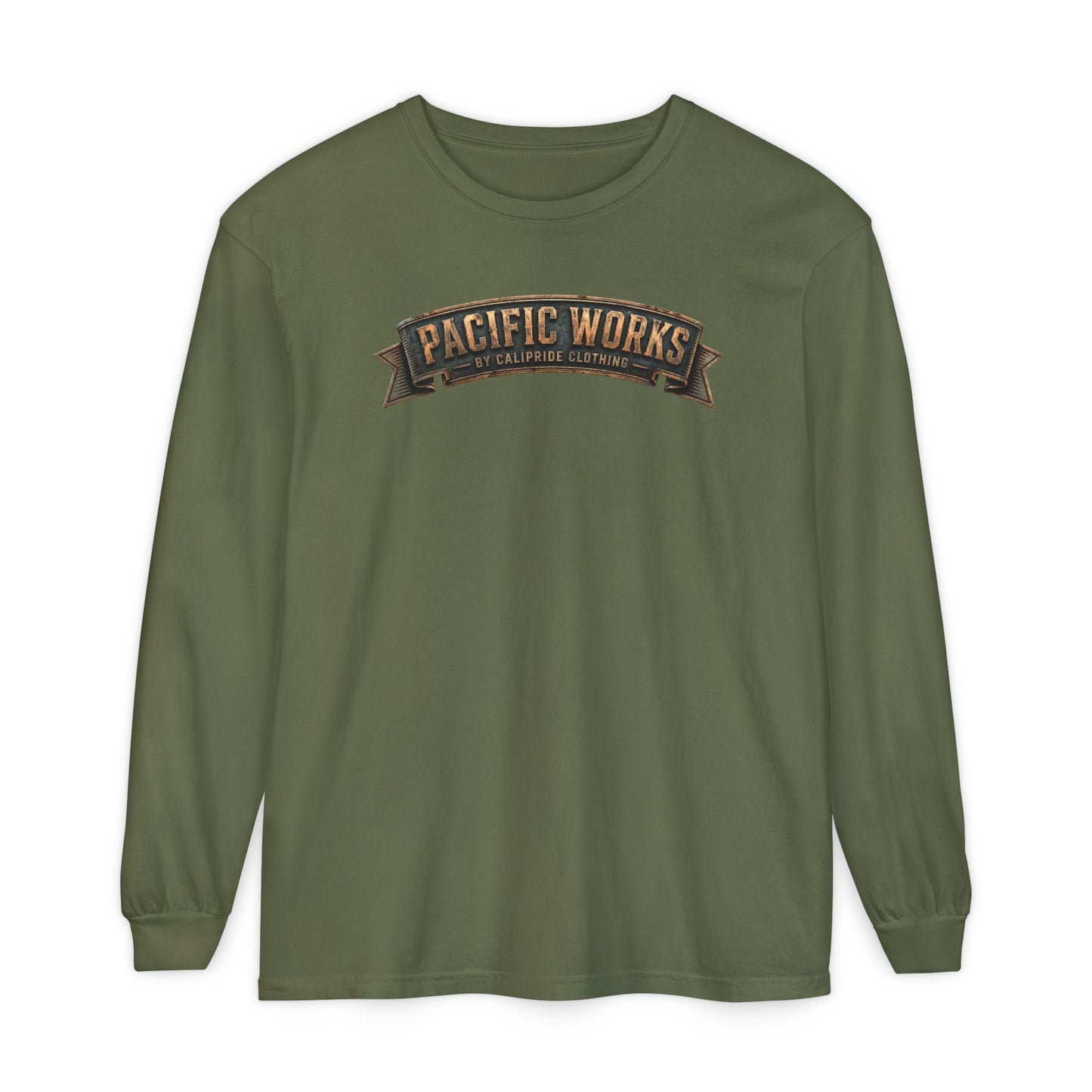 Pacific Works Collection - Signature Logo Long Sleeve T-Shirt - CaliPride Clothing