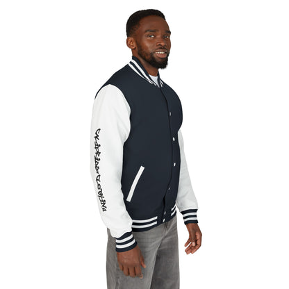 Urban Underground Collection - Savage Vibe, Bone Drop Graphic Letterman Jacket | CaliPride Clothing