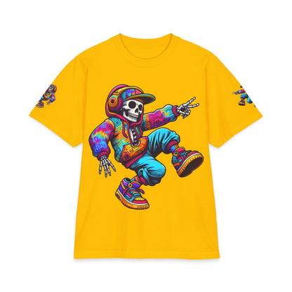 Urban Underground Collection - Neon Drip, Skeleton Jam, Graphic 4-way T Shirt - CaliPride Clothing