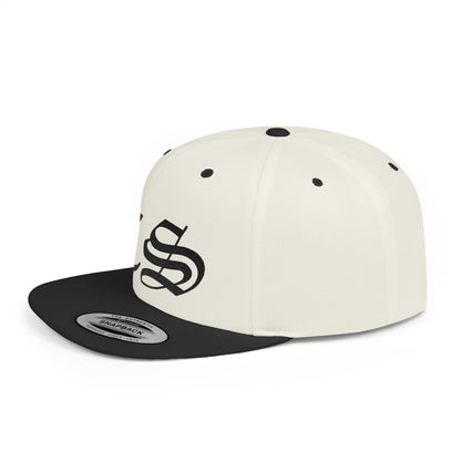 Concrete & Scars Skatewear Collection - CS Old English Embroidered, black logo, Hat | Flat Bill Snapback - CaliPride Clothing