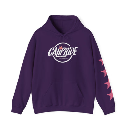 'West Coast Vibe' Hoodie, multicolor w Stars, Graphic Hoodie | CaliPride Clothing