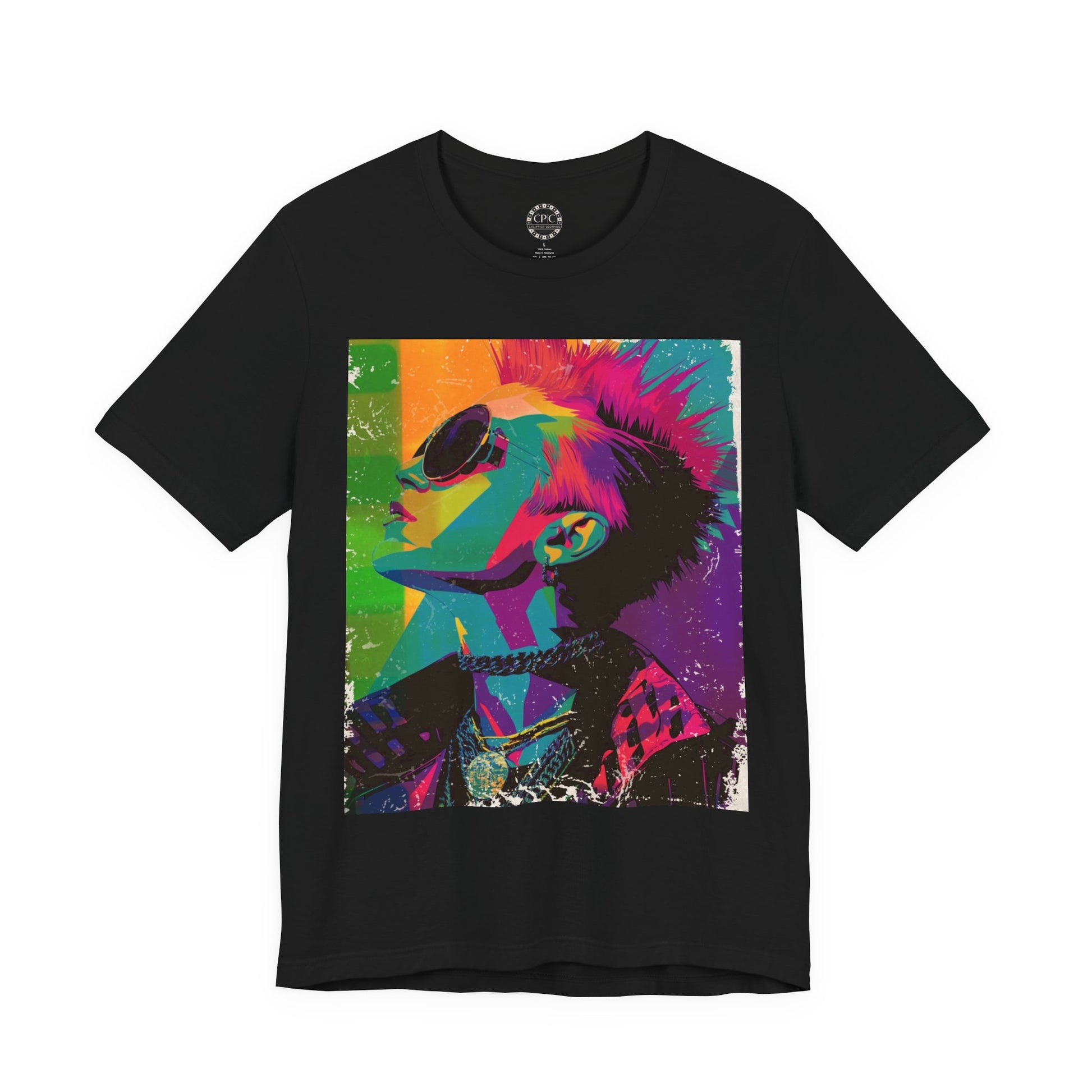 Punk Resurrected Collection - Neon Retro Musician, Graphic T - Shirt - CaliPride Clothing