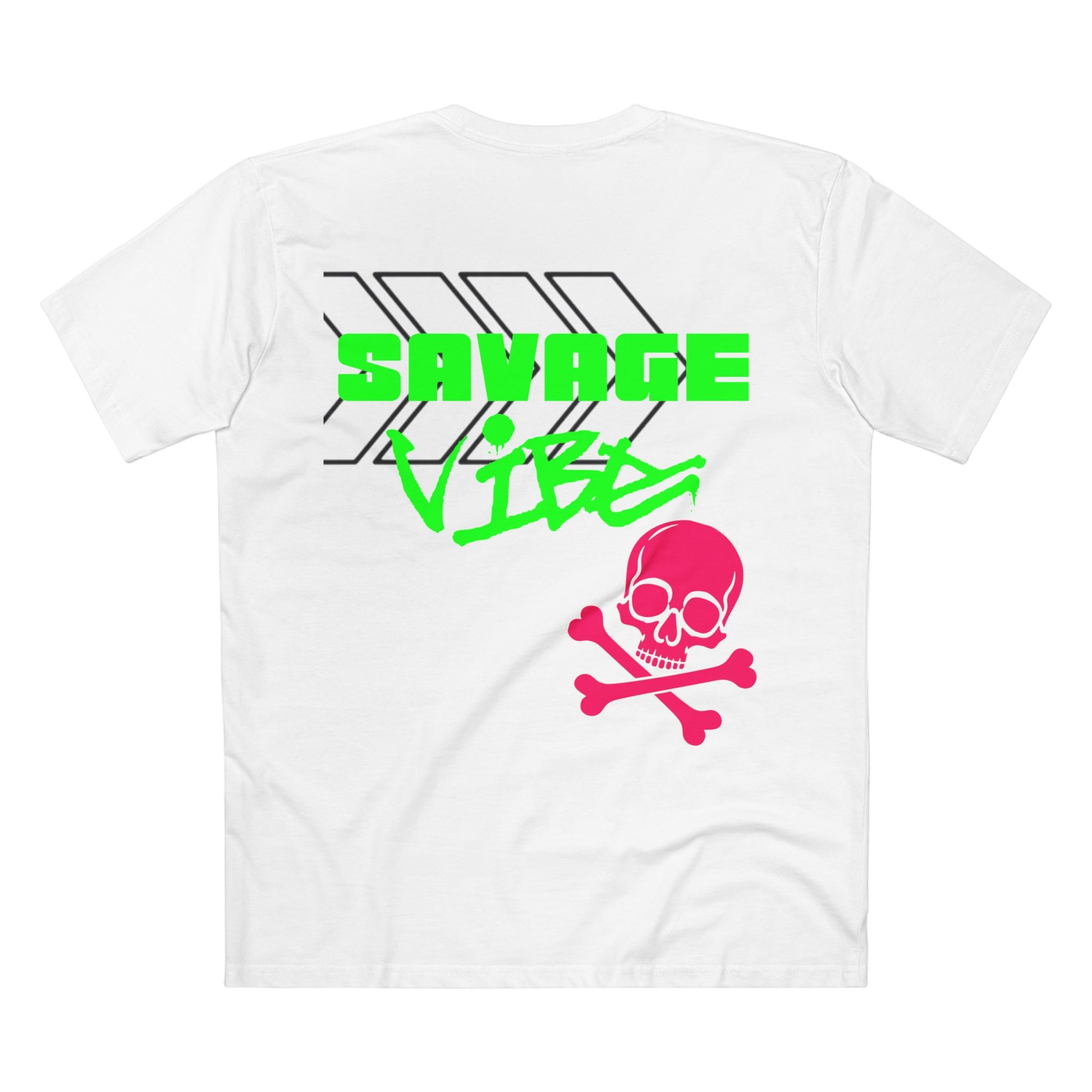 Urban Underground Collection | Savage Vibe series - Skull Trax, Neon Green & Pink, Premium Graphic Tee — CaliPride Clothing