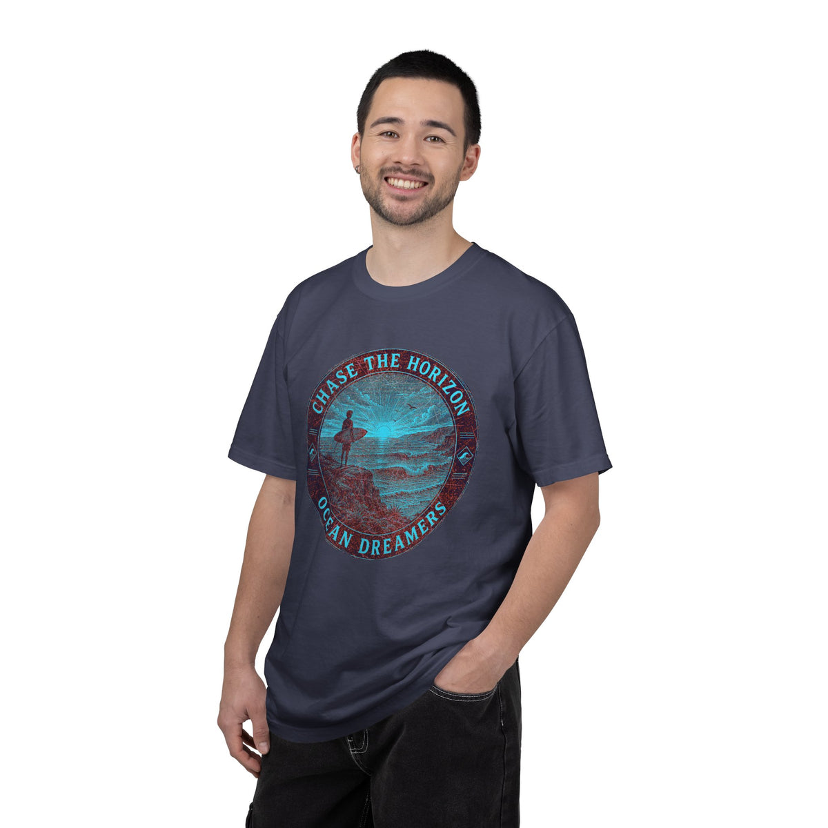 Surf & Beach Collection - Ocean Vibes Series, Chase the Horizon, T-shirt - CaliPride Clothing