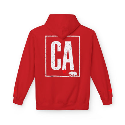 CA State Bear, Hoodie | CaliPride Clothing white logo