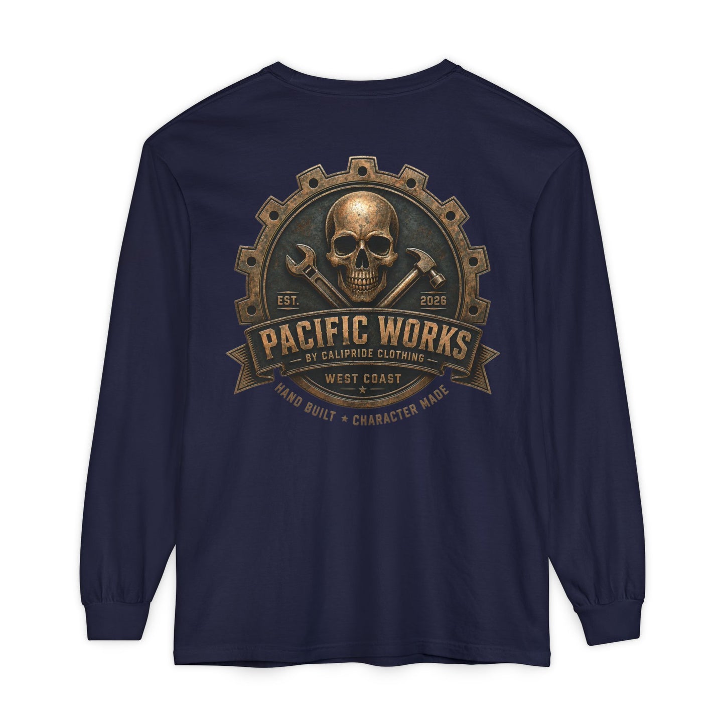 Pacific Works Collection - Signature Logo Long Sleeve T-Shirt - CaliPride Clothing