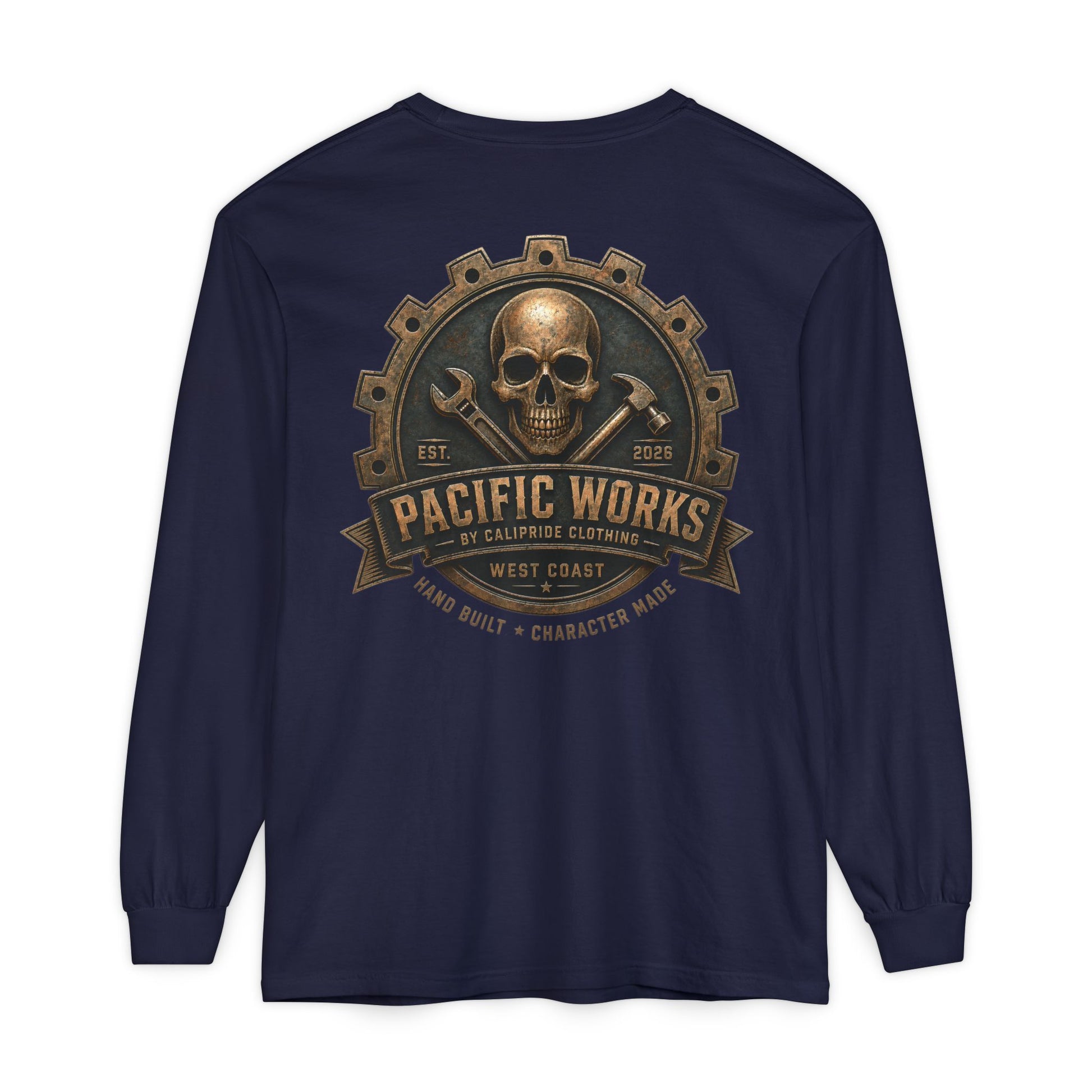 Pacific Works Collection - Signature Logo Long Sleeve T-Shirt - CaliPride Clothing