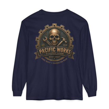Pacific Works Collection - Signature Logo Long Sleeve T-Shirt - CaliPride Clothing