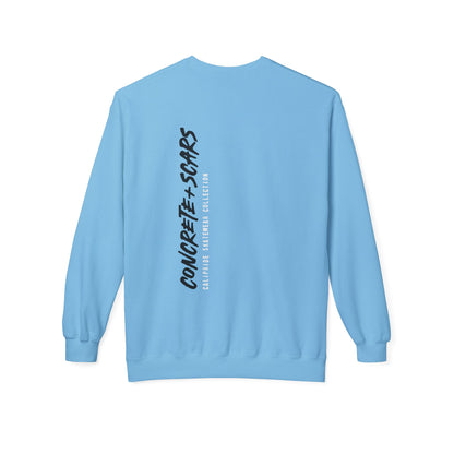 Concrete & Scars Skatewear Collection - Vertical Logo, Graphic Sweatshirt — CaliPride Clothing