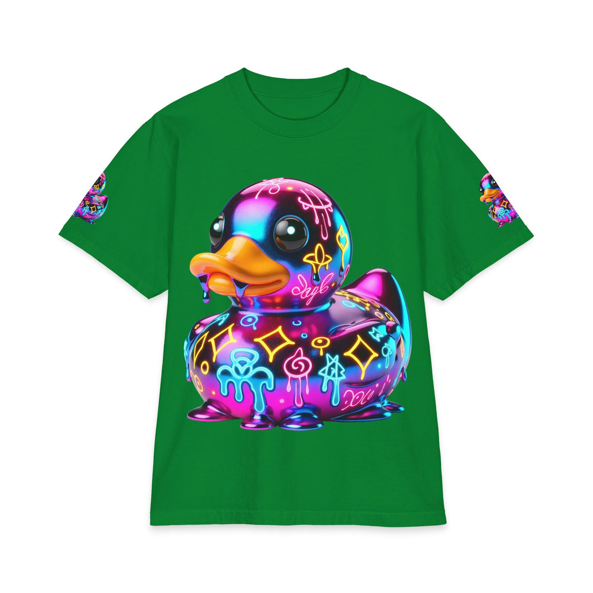 Urban Underground Collection - Neon Drip, Rub'a Ducky, Graphic 4-way T Shirt - CaliPride Clothing