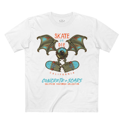 Concrete & Scars Collection - Skate or Die Crazy Eye, Graphic T-Shirt — CaliPride Clothing