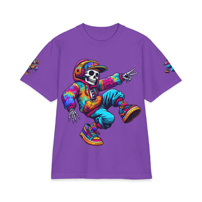 Urban Underground Collection - Neon Drip, Skeleton Jam, Graphic 4-way T Shirt - CaliPride Clothing