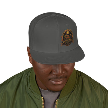 Pacific Works Collection - Signature Logo, Offset, Flat Bill Snapback Hat — CaliPride Clothing