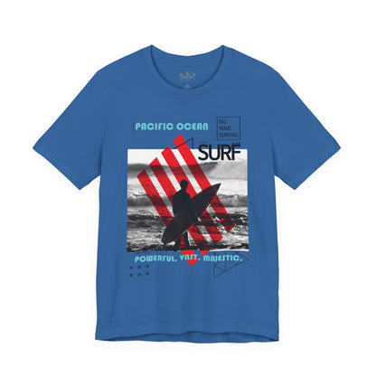 Surf & Beach Collection - Red Stripe, Pacific Ocean, Graphic T-Shirt - CaliPride Clothing
