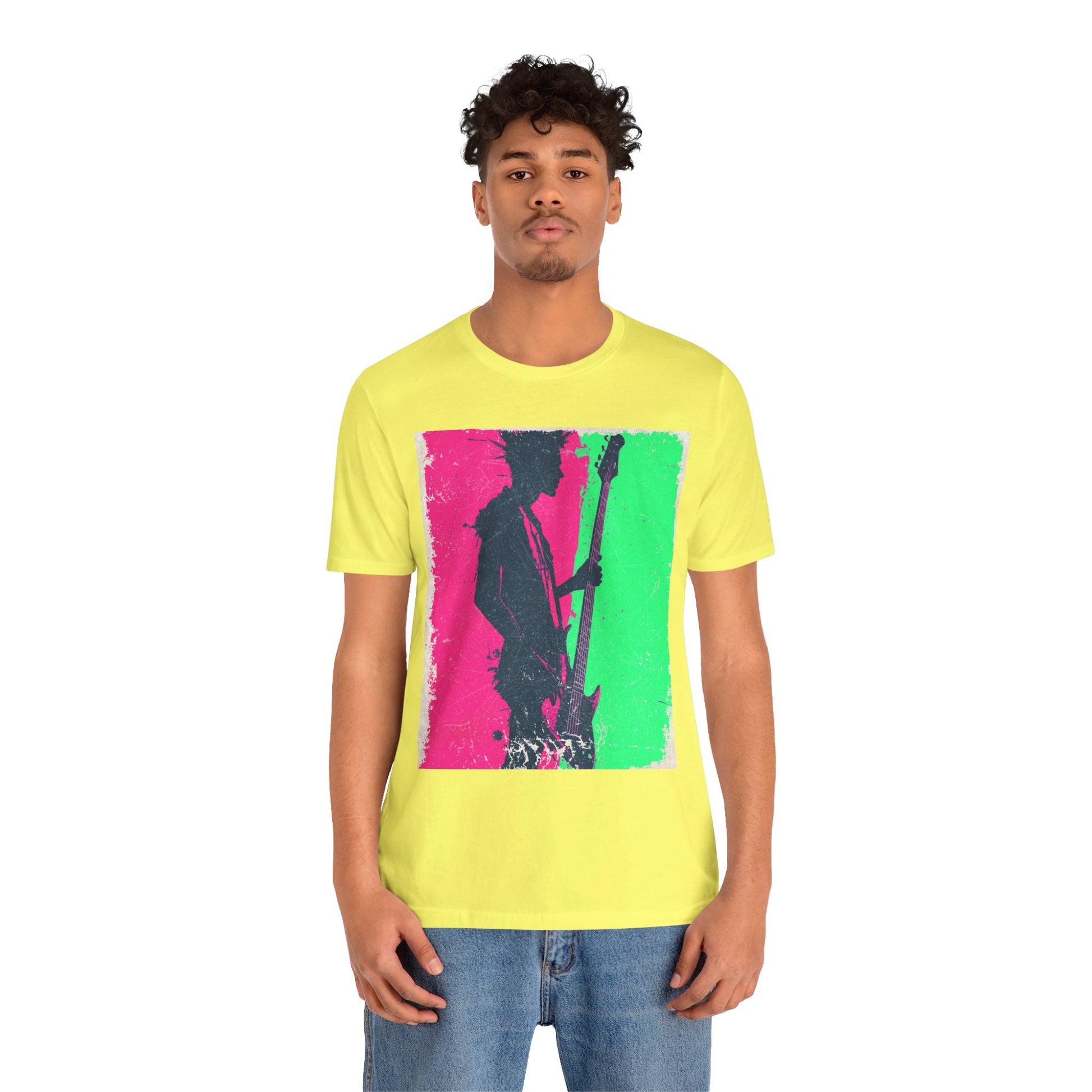 Punk Resurrected Collection - Neon Retro Rock Star Graphic T - Shirt - CaliPride Clothing