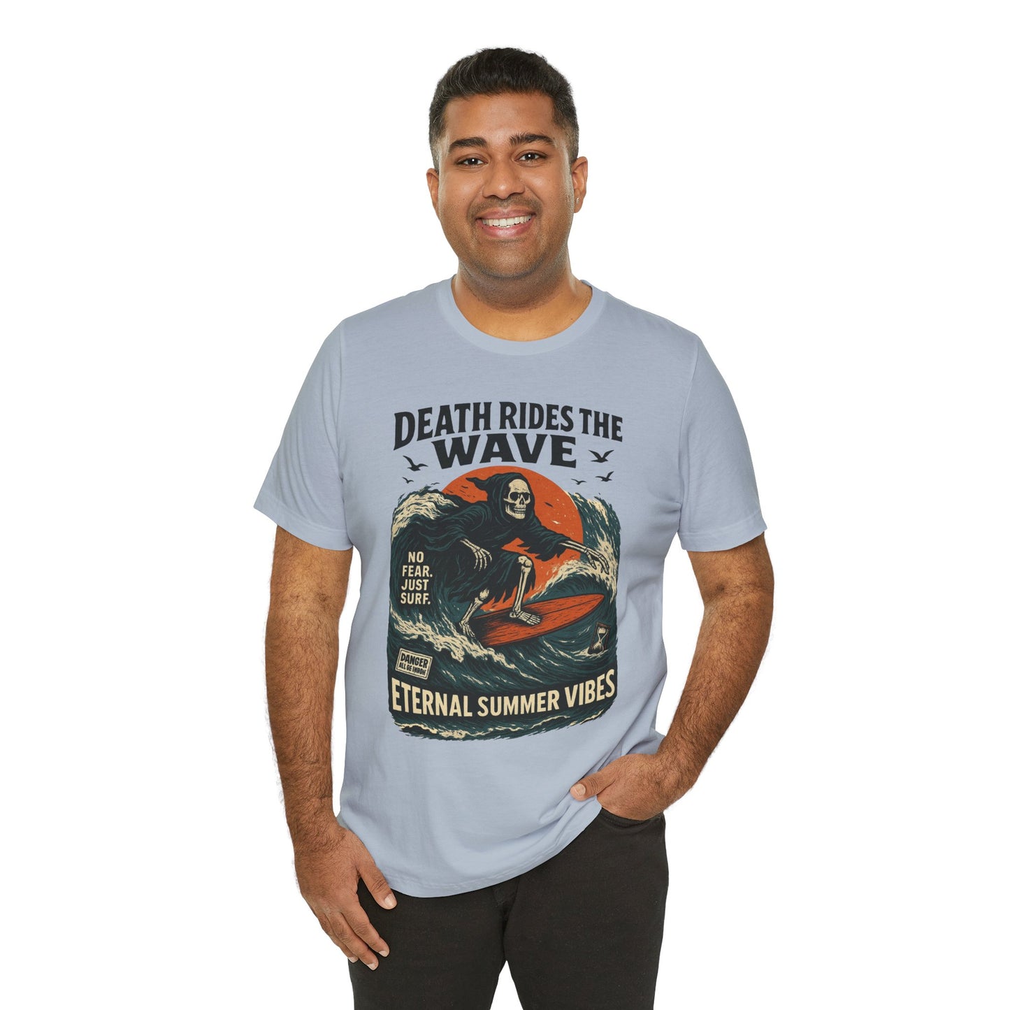 Urban Underground Collection - Death Rides the Wave Graphic T-Shirt - CaliPride Clothing