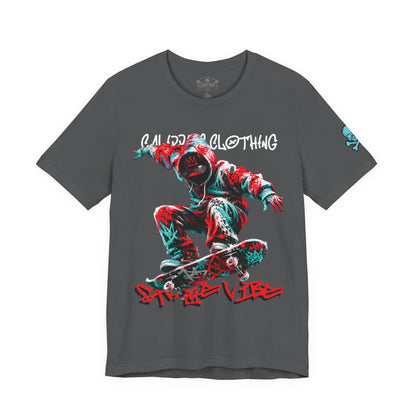 Skate & Surf Collection - Savage Vibe Skater Graphic T-Shirt - CaliPride Clothing