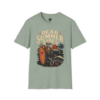 Skate & Surf Collection - Vintage Dead Summer Tides Graphic T-Shirt — CaliPride Clothing