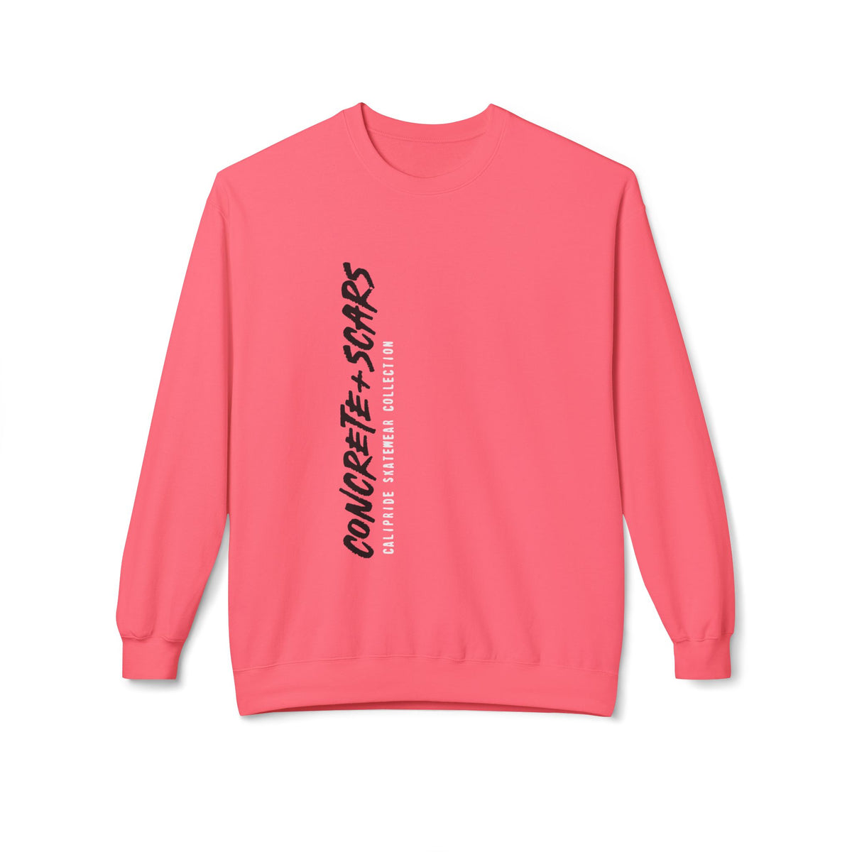 Concrete & Scars Skatewear Collection - Vertical Logo, Graphic Sweatshirt — CaliPride Clothing