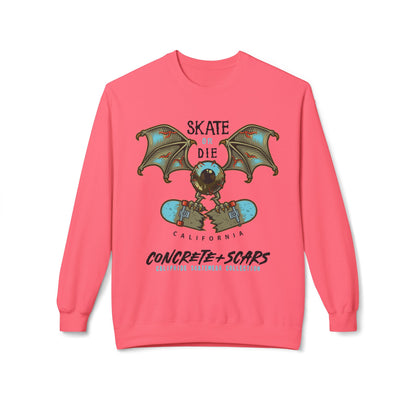 Concrete & Scars Collection - Skate or Die Crazy Eye, Graphic Sweatshirt — CaliPride Clothing