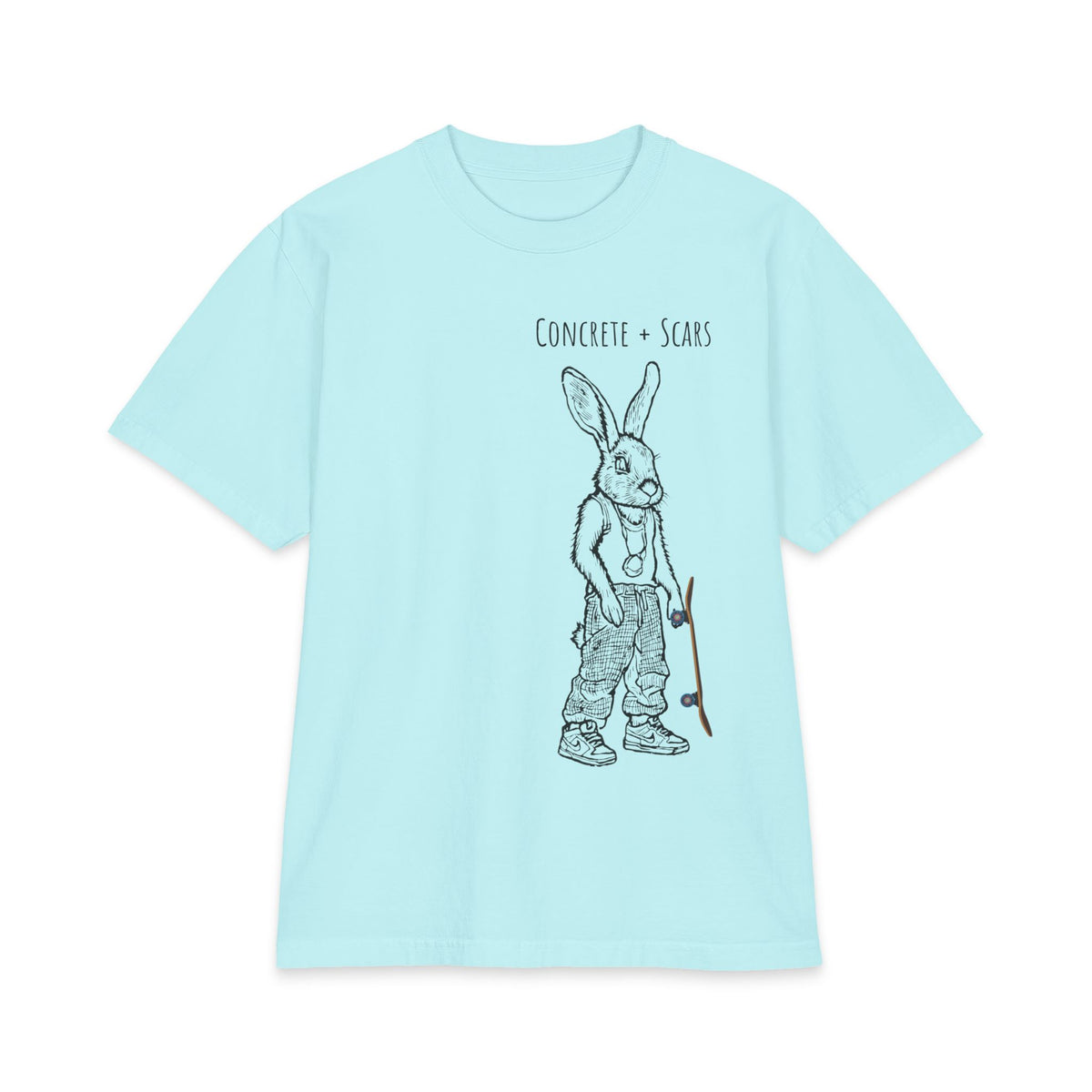 Concrete & Scars Skatewear Collection - Skateboard Bunny, Graphic T-Shirt – CaliPride Clothing
